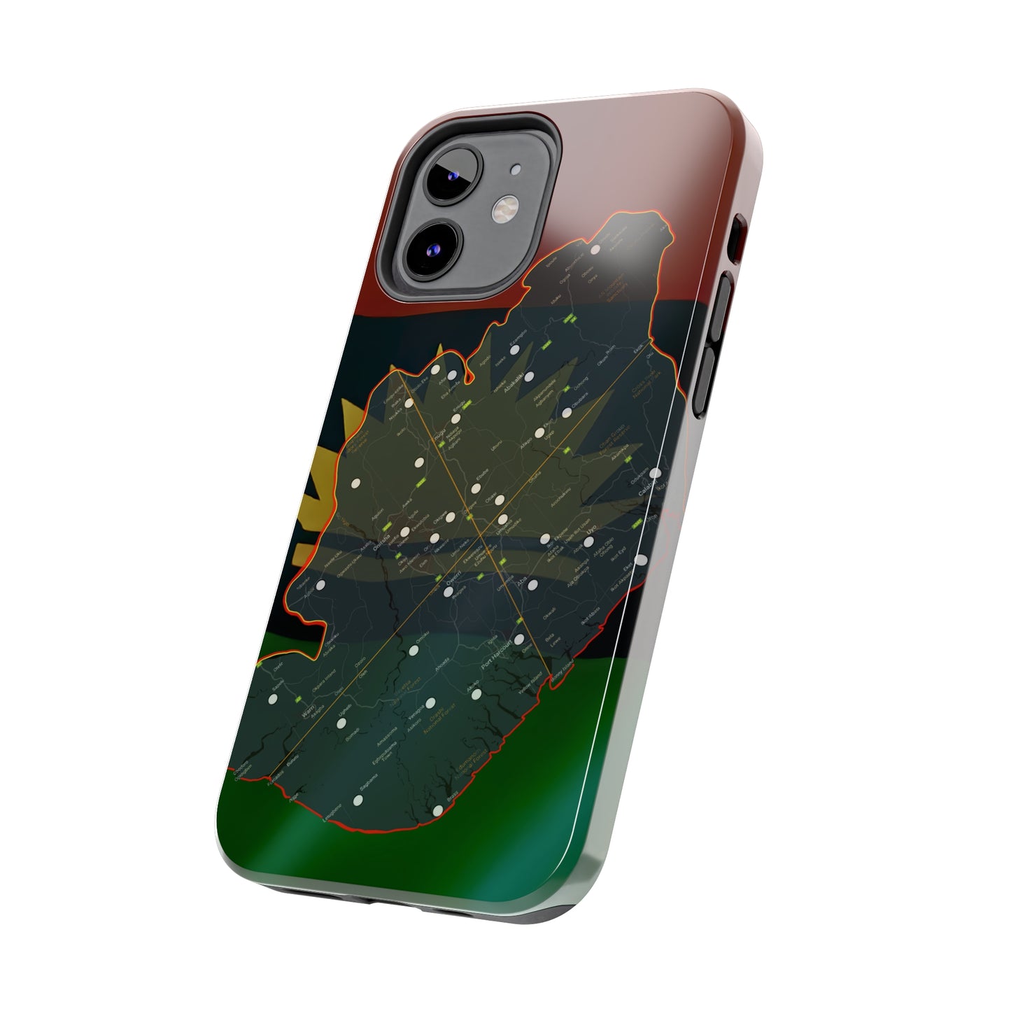 United States of Biafra Map - Tough iPhone Cases (iPhone 7, 8, X, 11, 12, 13, 14, 15)
