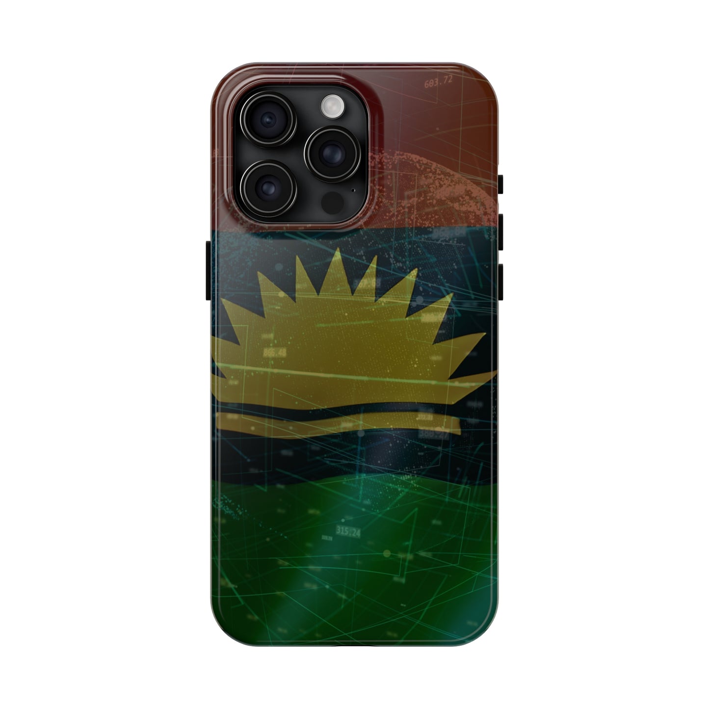Coordinate Expression. United States of Biafra - Tough iPhone Cases (iPhone 7, 8, X, 11, 12, 13, 14, 15)