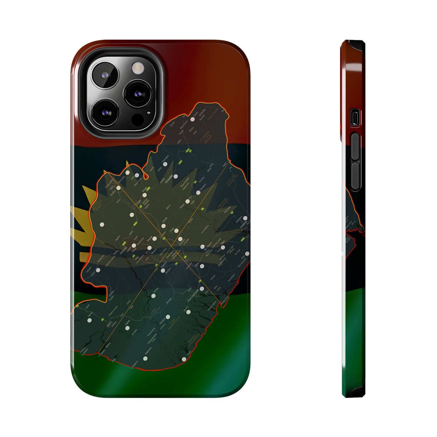 United States of Biafra Map - Tough iPhone Cases (iPhone 7, 8, X, 11, 12, 13, 14, 15)