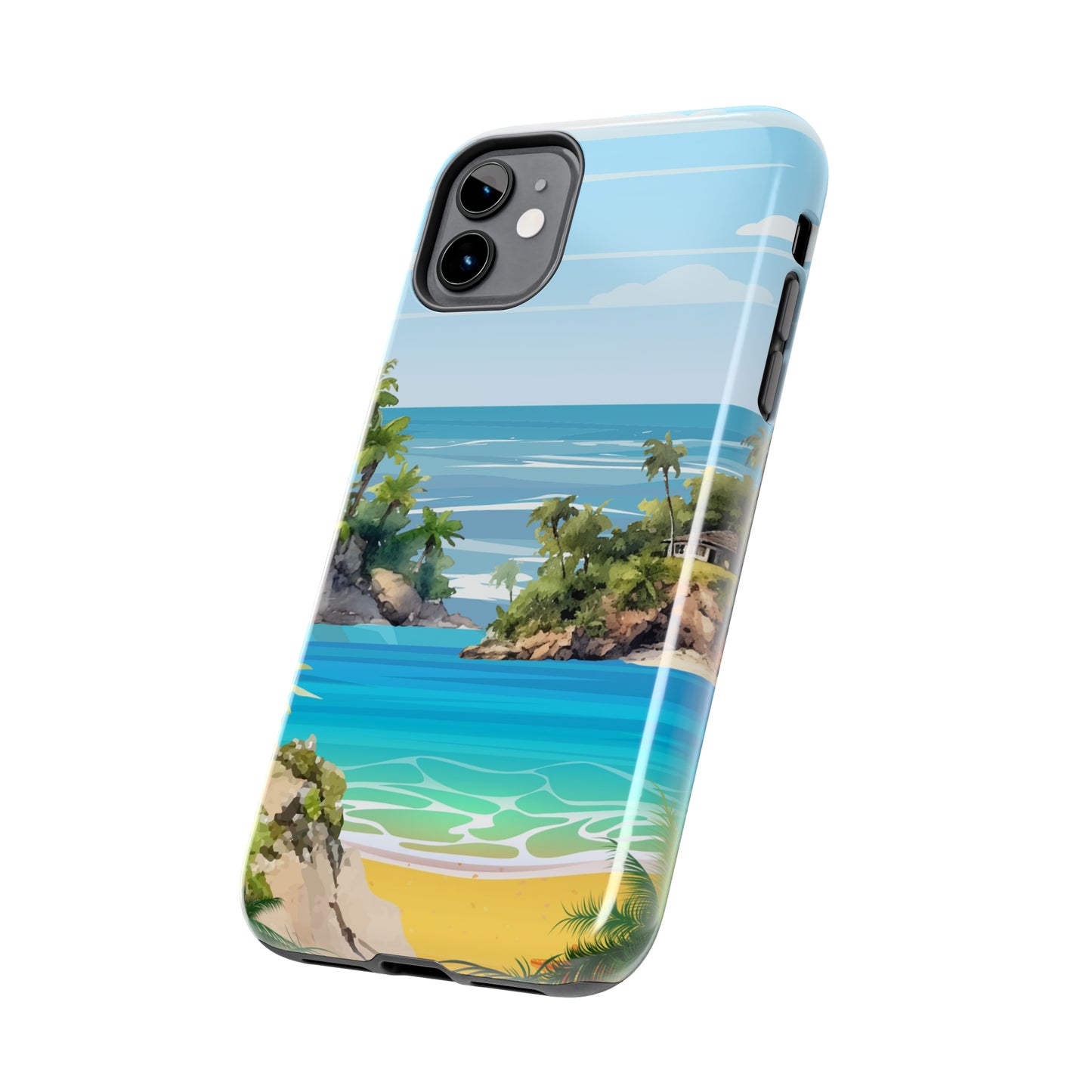 Island - Tough iPhone Cases (iPhone 7, 8, X, 11, 12, 13, 14, 15)