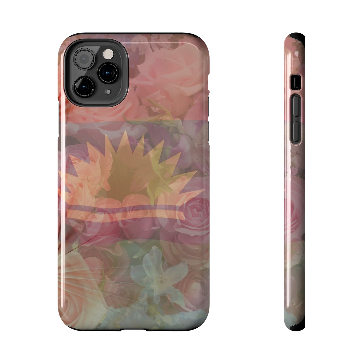 United States of Biafra Flag Flower Blend 3 - Tough iPhone Cases (iPhone 7, 8, X, 11, 12, 13, 14, 15)