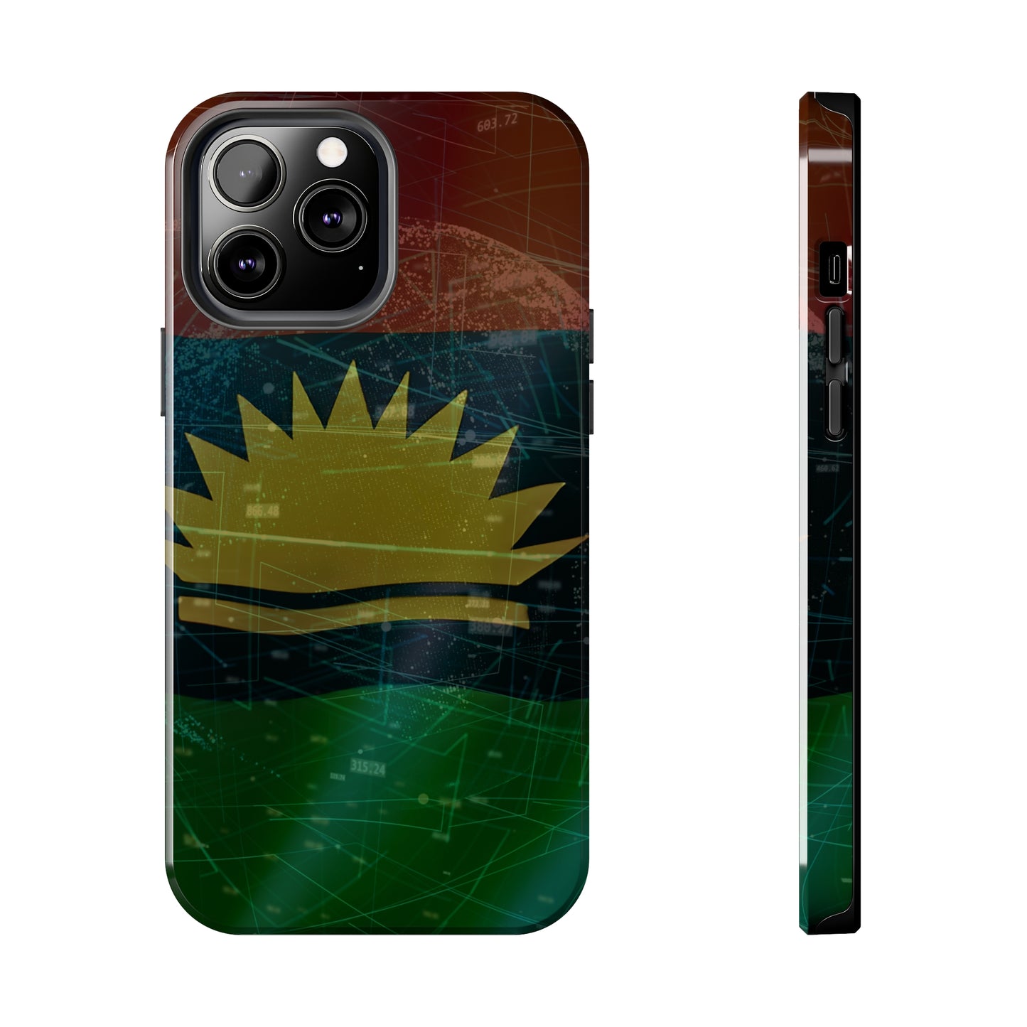 Coordinate Expression. United States of Biafra - Tough iPhone Cases (iPhone 7, 8, X, 11, 12, 13, 14, 15)