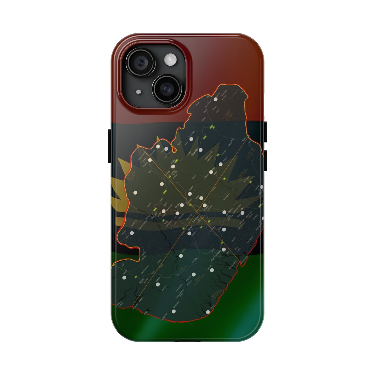 United States of Biafra Map - Tough iPhone Cases (iPhone 7, 8, X, 11, 12, 13, 14, 15)