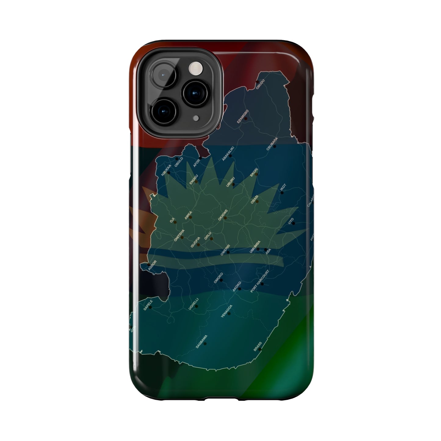 United States of Biafra Map Plain - Tough iPhone Cases (iPhone 7, 8, X, 11, 12, 13, 14, 15)