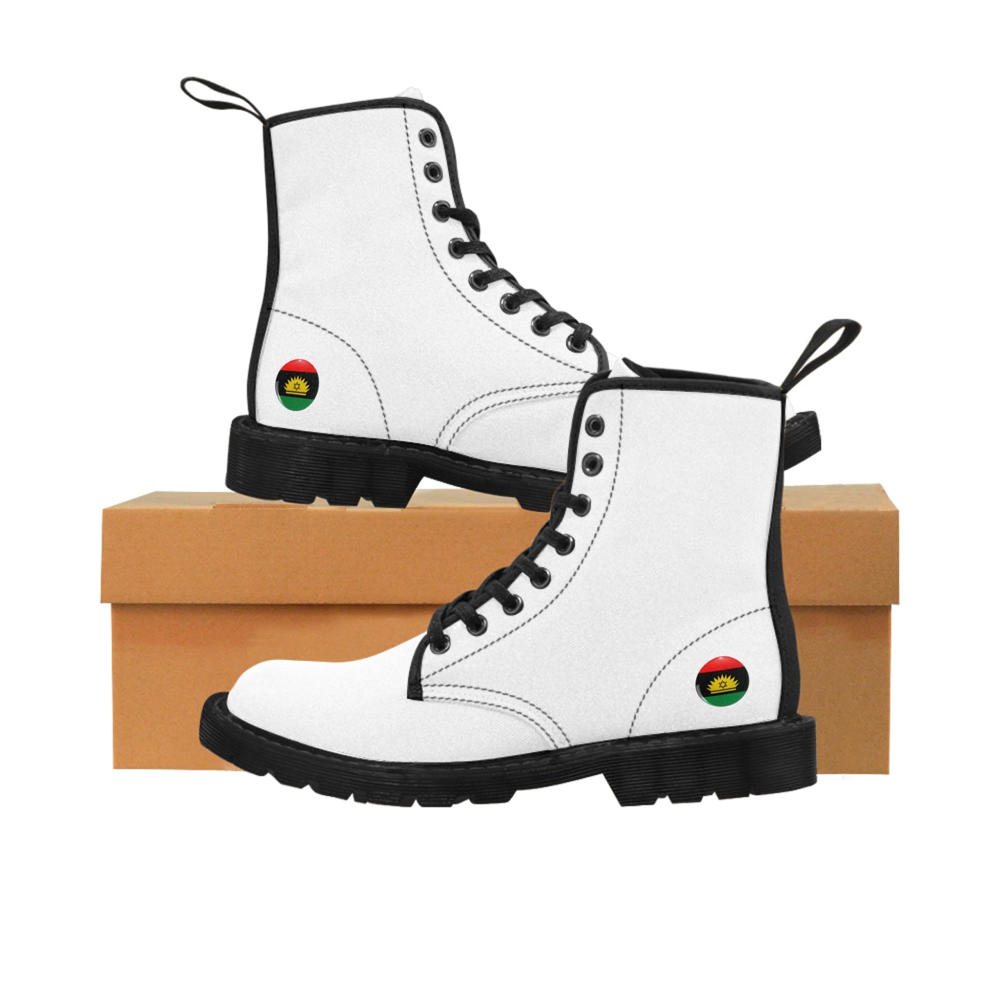 White Men's Canvas Boots