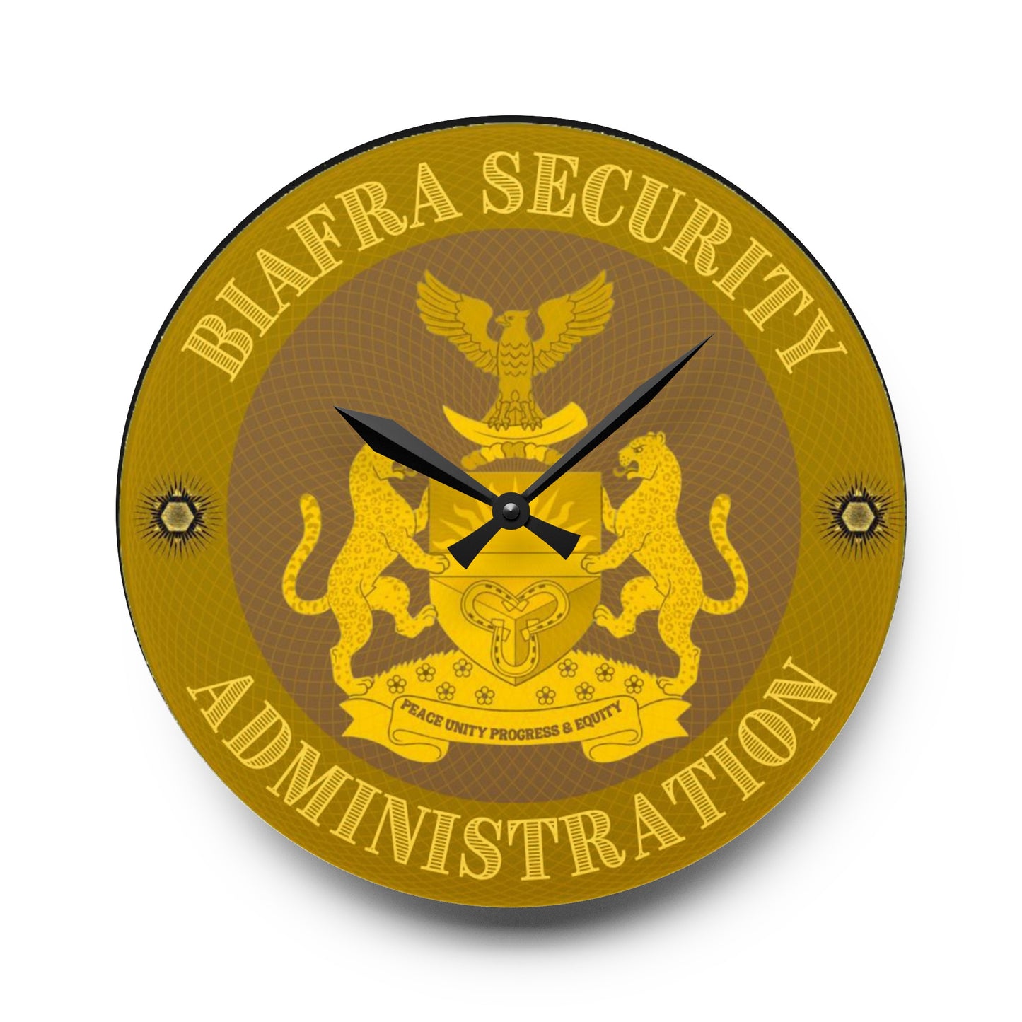 Biafra Security Administration Acrylic Wall Clock