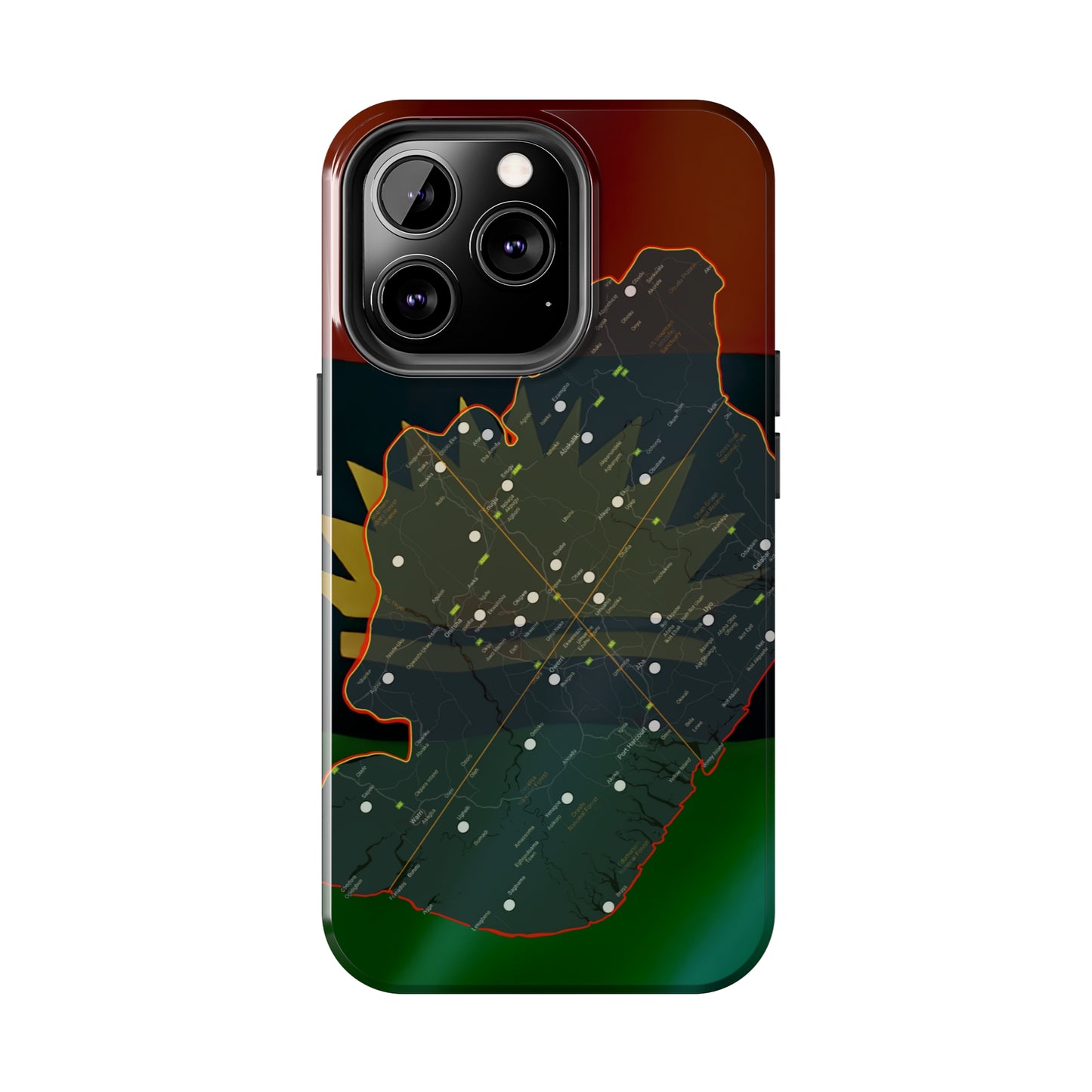 United States of Biafra Map - Tough iPhone Cases (iPhone 7, 8, X, 11, 12, 13, 14, 15)