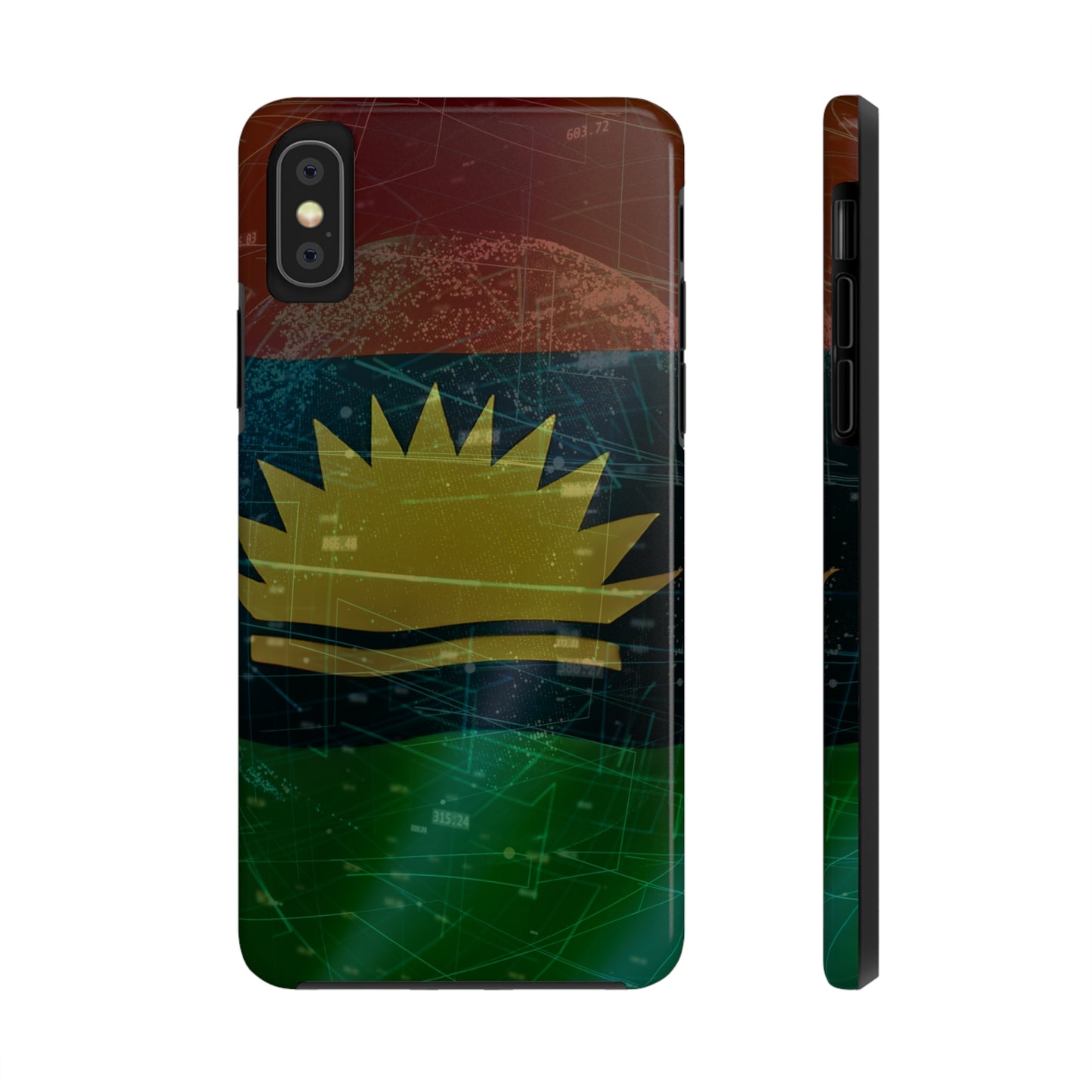Coordinate Expression. United States of Biafra - Tough iPhone Cases (iPhone 7, 8, X, 11, 12, 13, 14, 15)