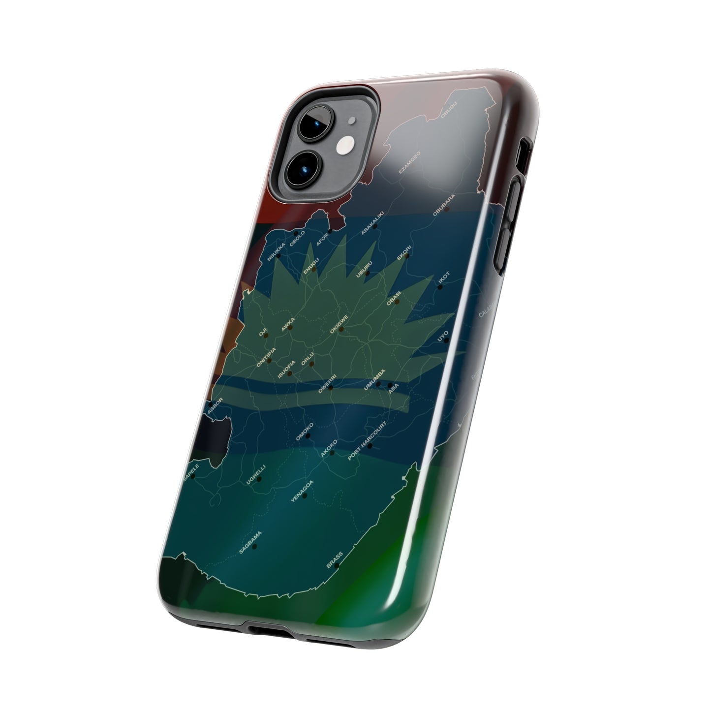 United States of Biafra Map Plain - Tough iPhone Cases (iPhone 7, 8, X, 11, 12, 13, 14, 15)