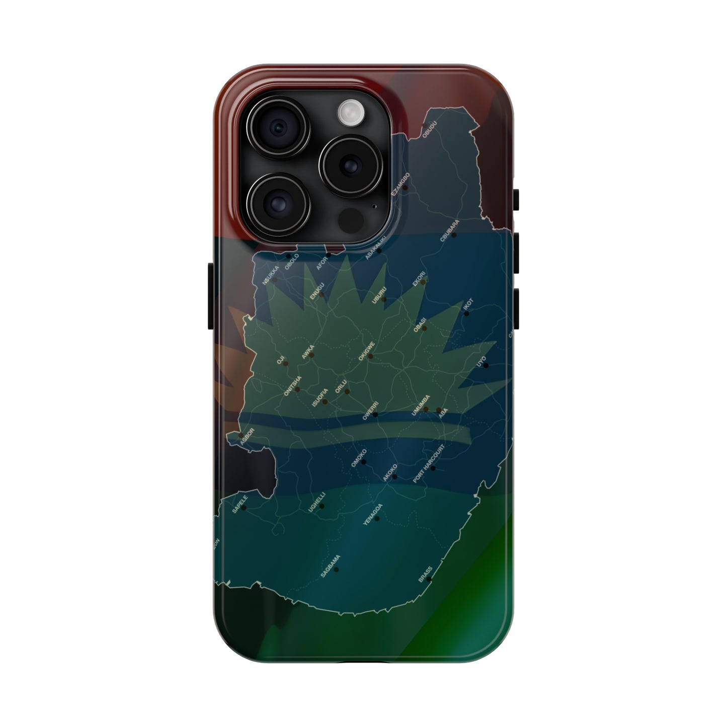 United States of Biafra Map Plain - Tough iPhone Cases (iPhone 7, 8, X, 11, 12, 13, 14, 15)