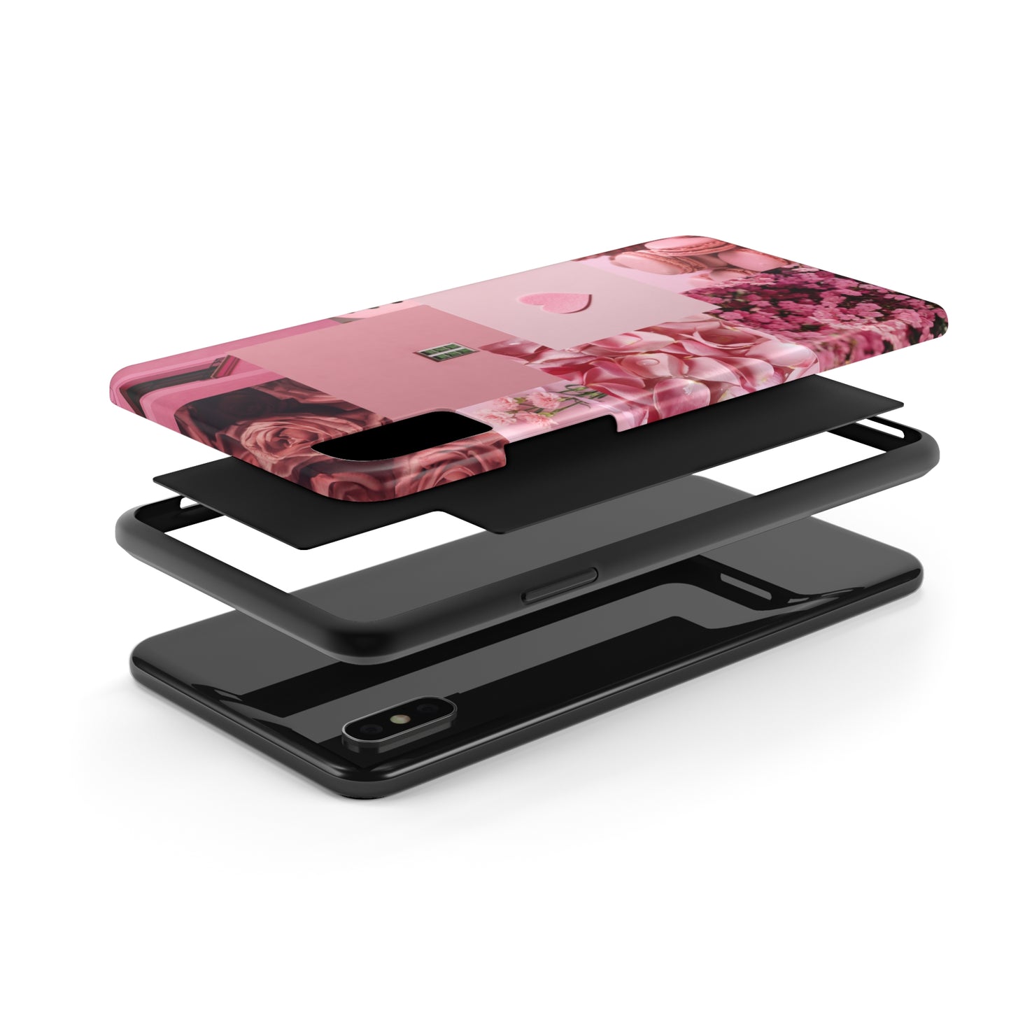 Pink Flowers - Tough iPhone Cases (iPhone 7, 8, X, 11, 12, 13, 14, 15)