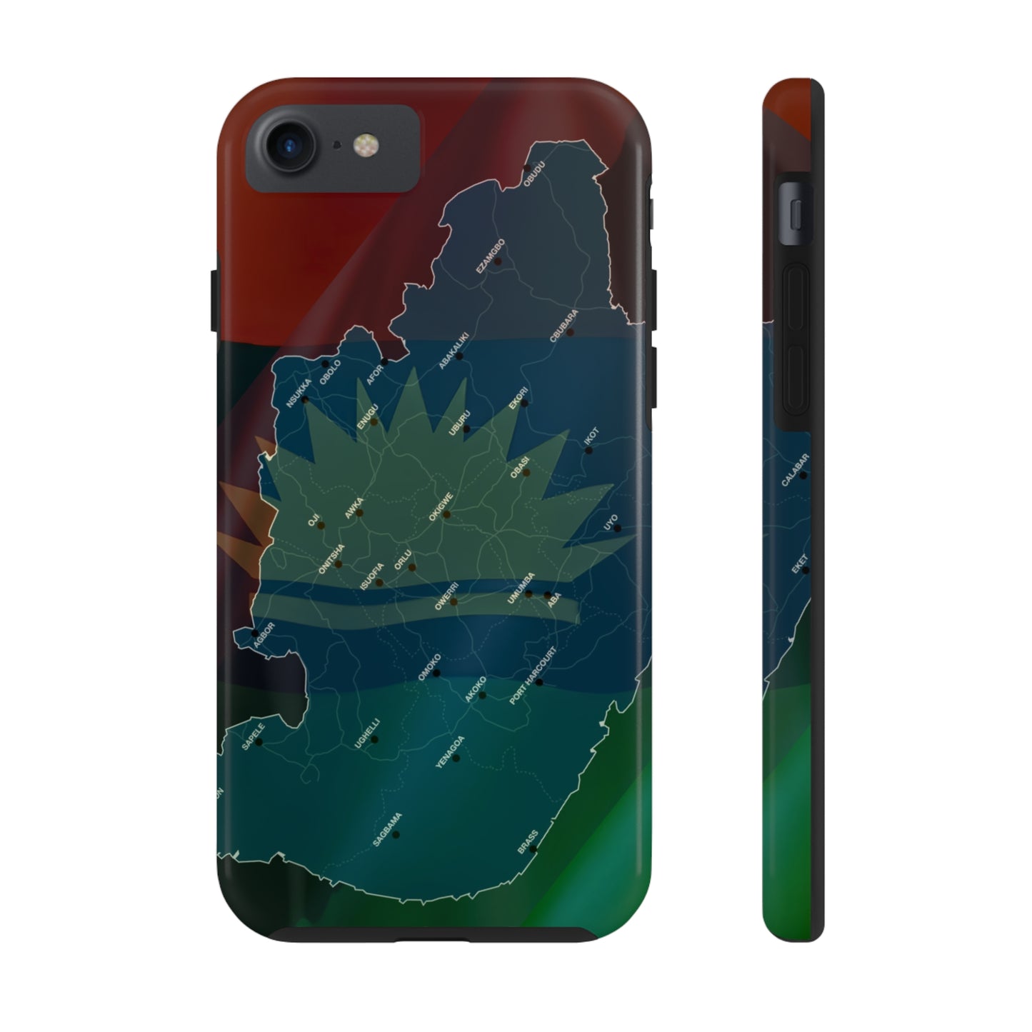United States of Biafra Map Plain - Tough iPhone Cases (iPhone 7, 8, X, 11, 12, 13, 14, 15)