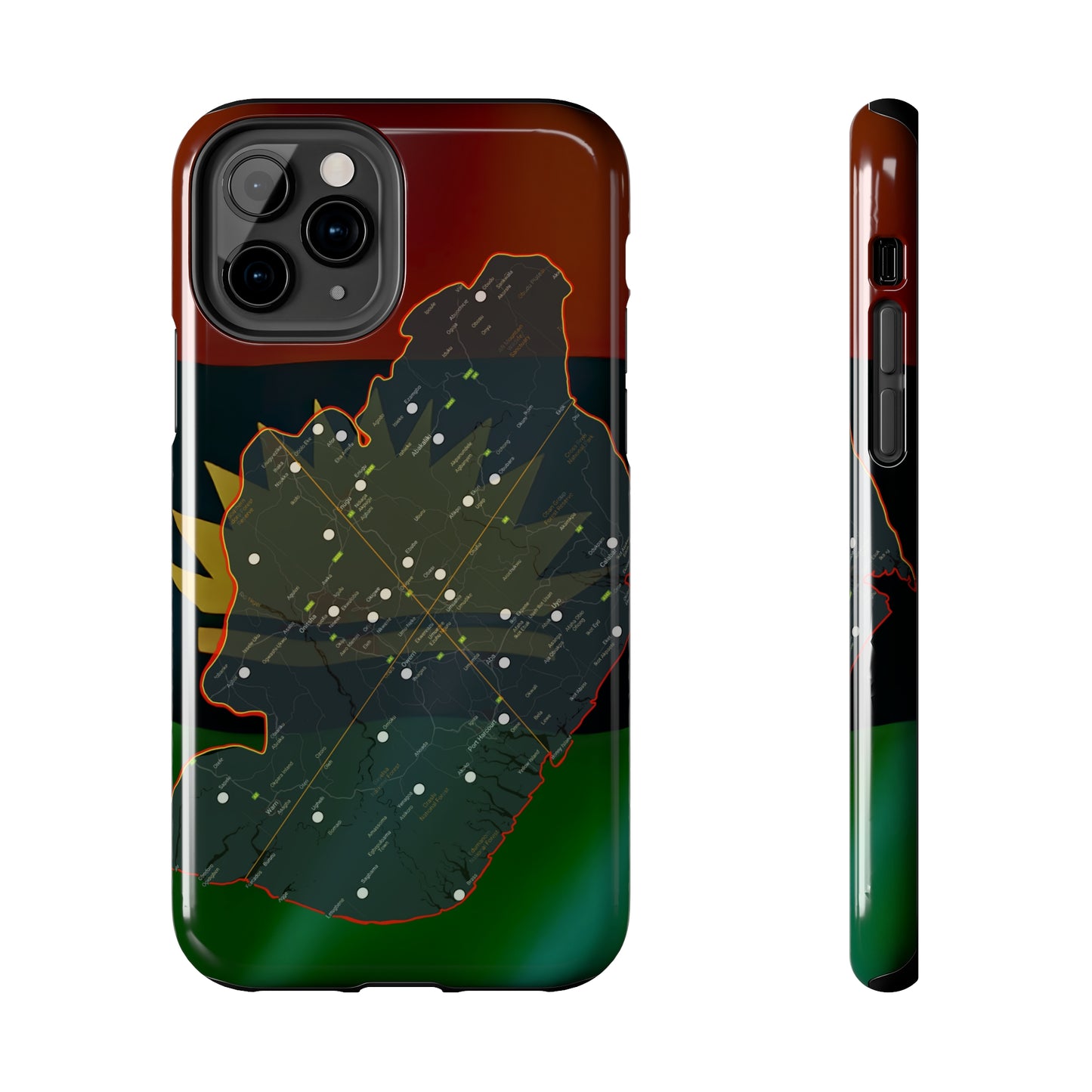 United States of Biafra Map - Tough iPhone Cases (iPhone 7, 8, X, 11, 12, 13, 14, 15)