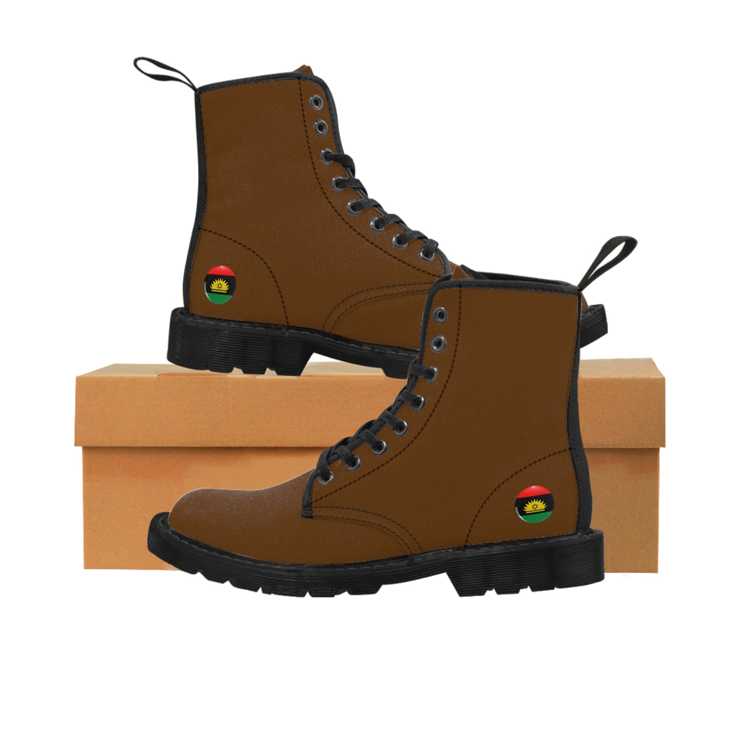 Brown Men's Canvas Boots
