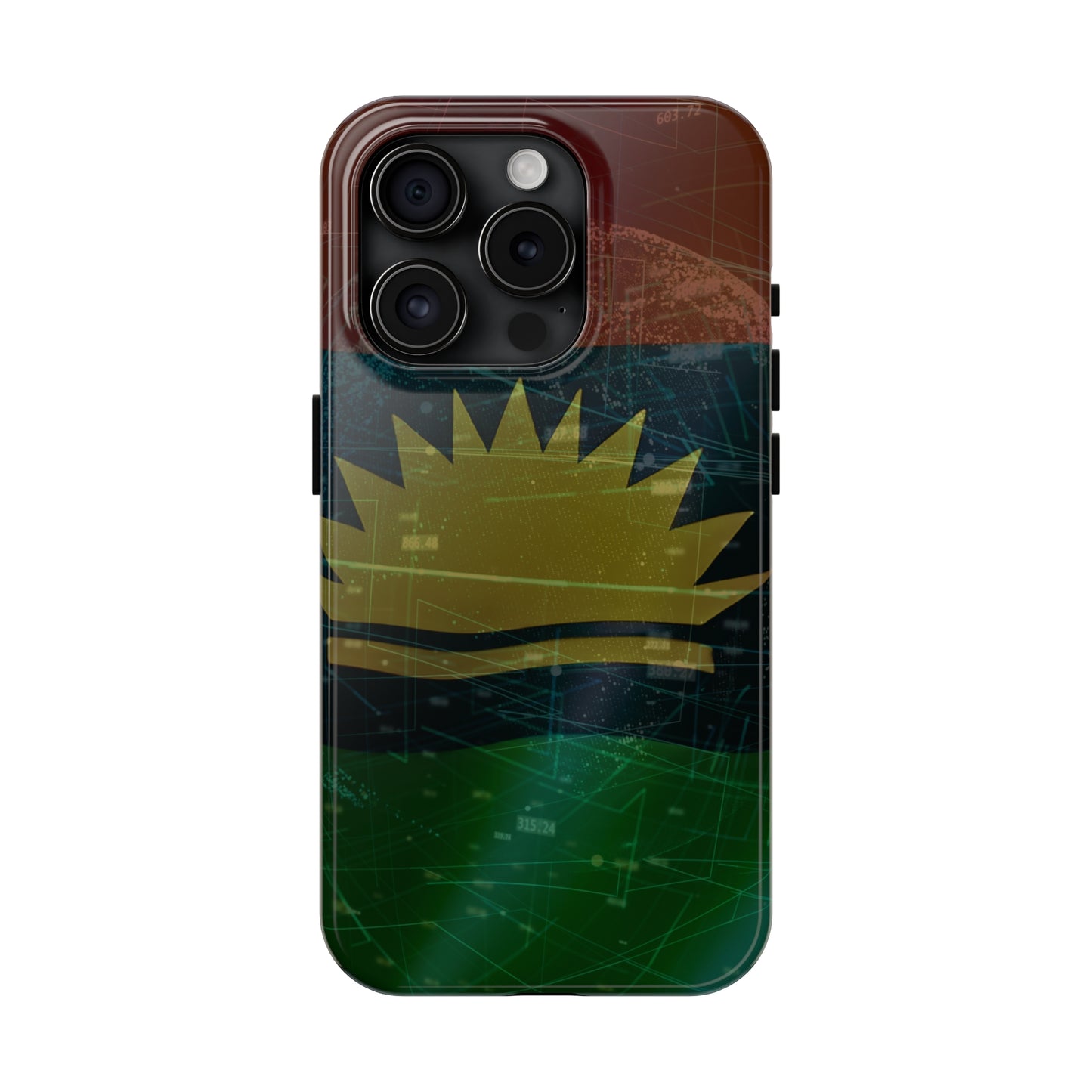 Coordinate Expression. United States of Biafra - Tough iPhone Cases (iPhone 7, 8, X, 11, 12, 13, 14, 15)