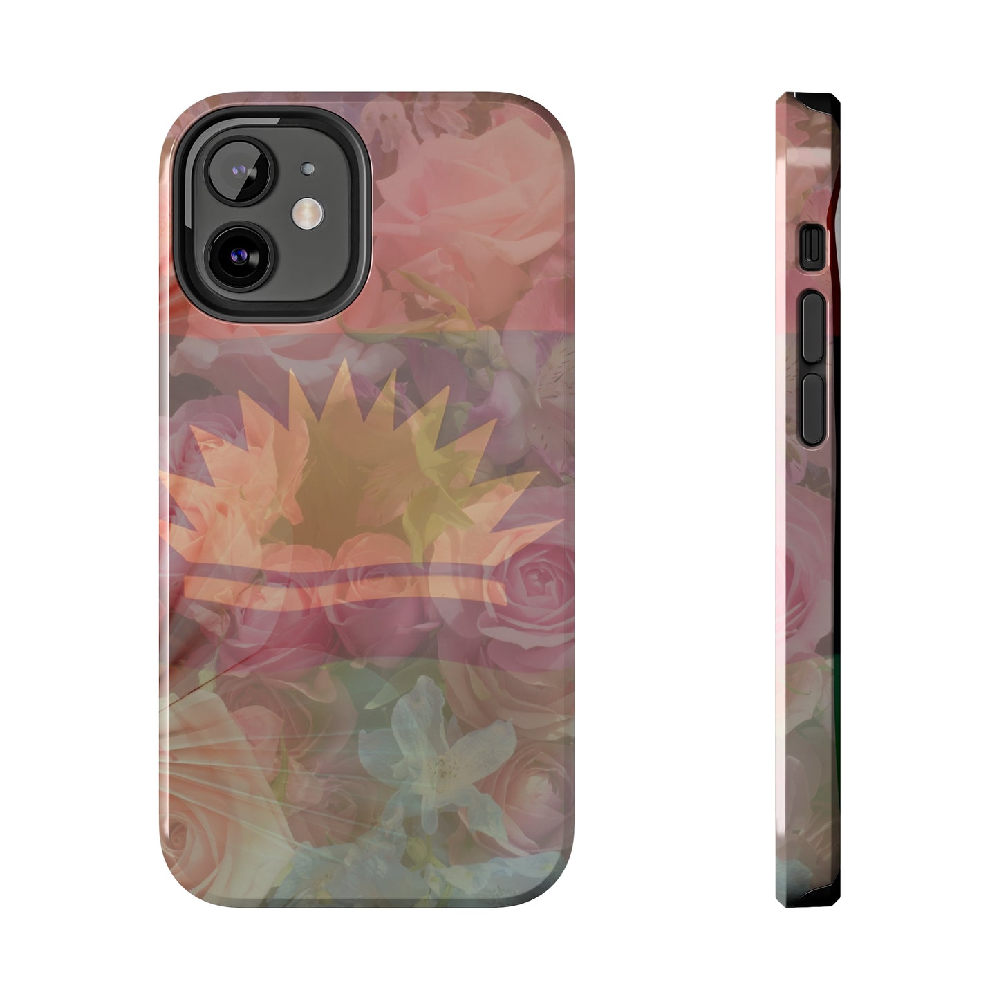 United States of Biafra Flag Flower Blend 3 - Tough iPhone Cases (iPhone 7, 8, X, 11, 12, 13, 14, 15)