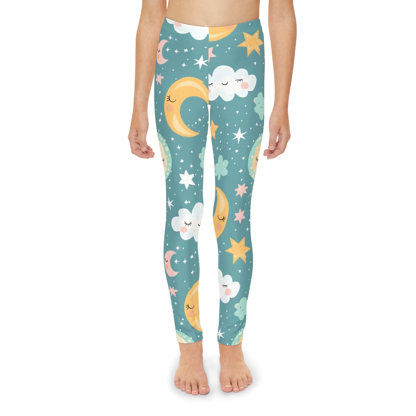 Crescent Moon & Stars Youth Full-Length Leggings