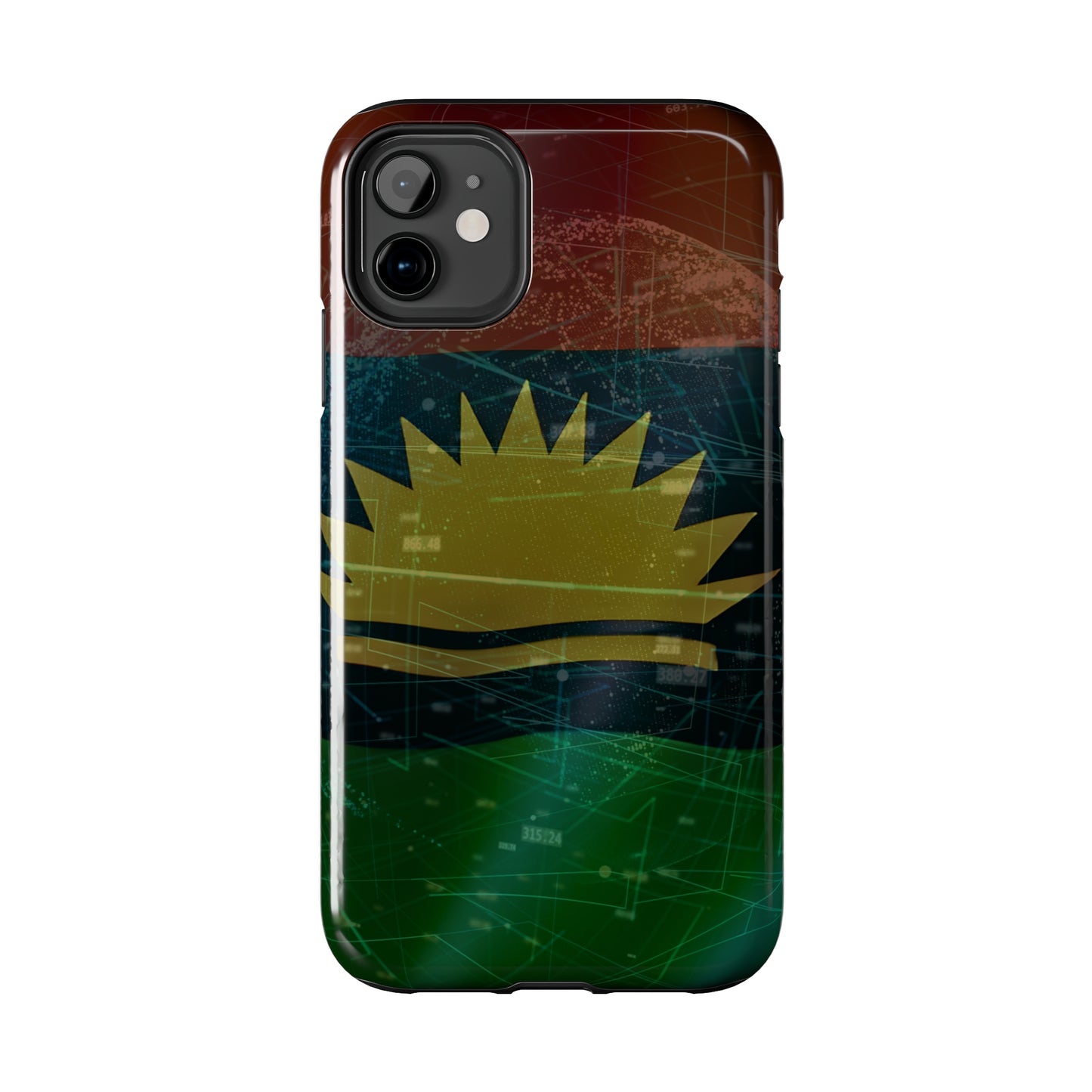 Coordinate Expression. United States of Biafra - Tough iPhone Cases (iPhone 7, 8, X, 11, 12, 13, 14, 15)