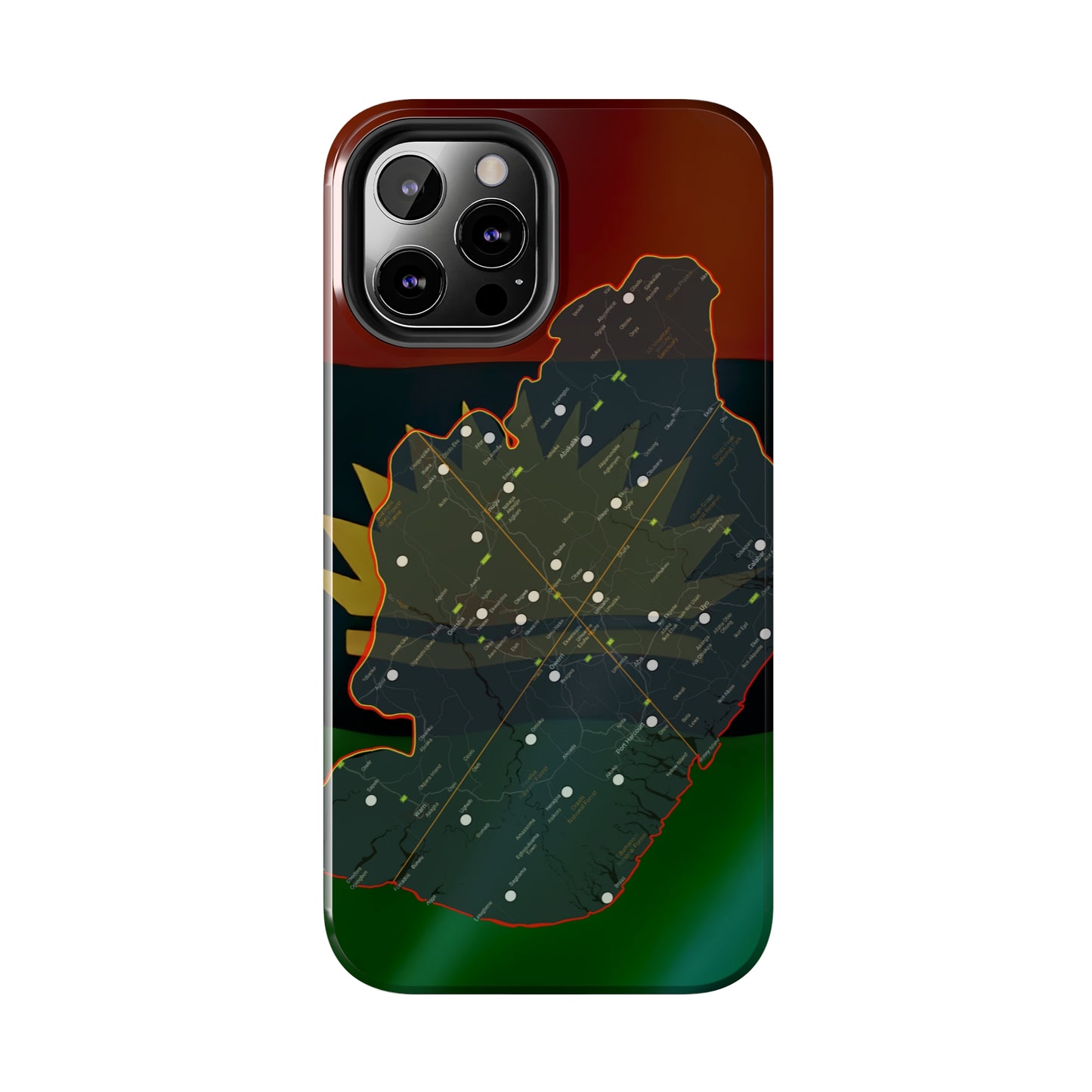 United States of Biafra Map - Tough iPhone Cases (iPhone 7, 8, X, 11, 12, 13, 14, 15)