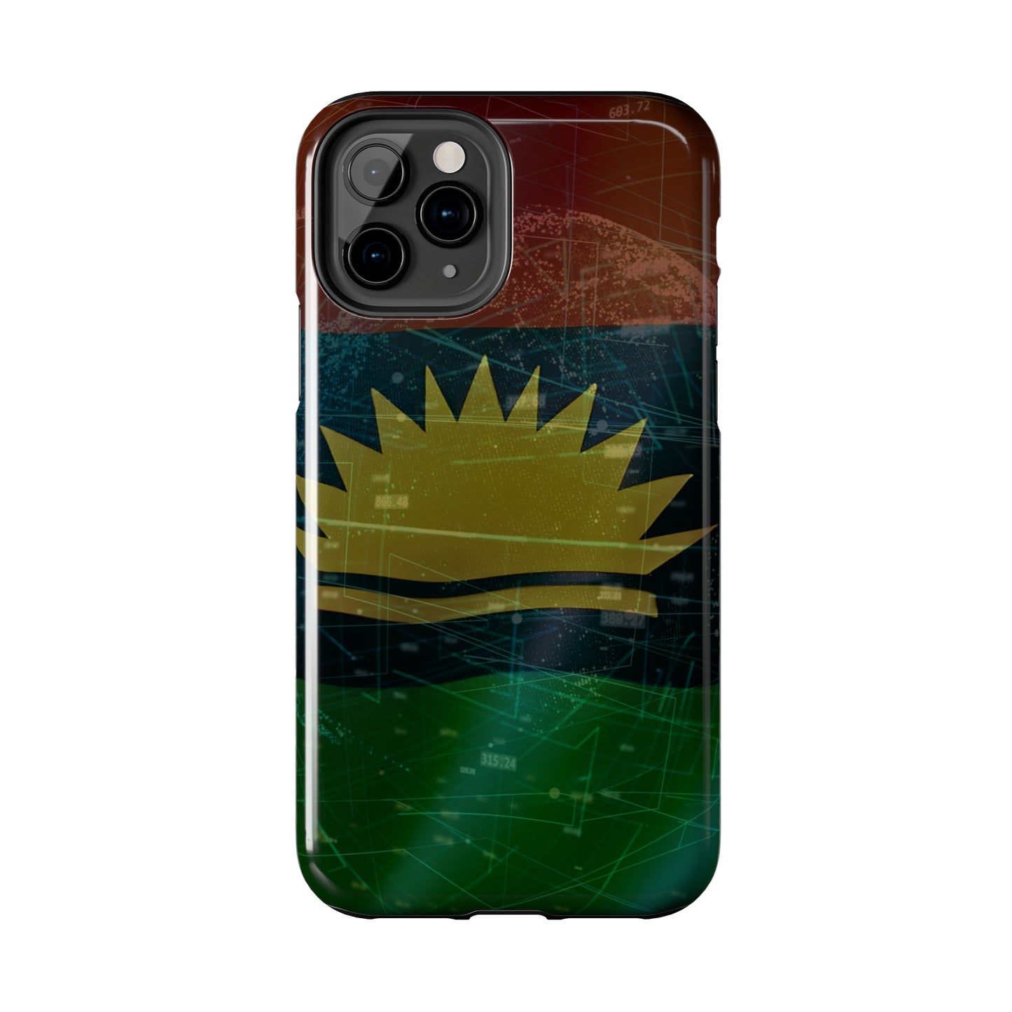 Coordinate Expression. United States of Biafra - Tough iPhone Cases (iPhone 7, 8, X, 11, 12, 13, 14, 15)