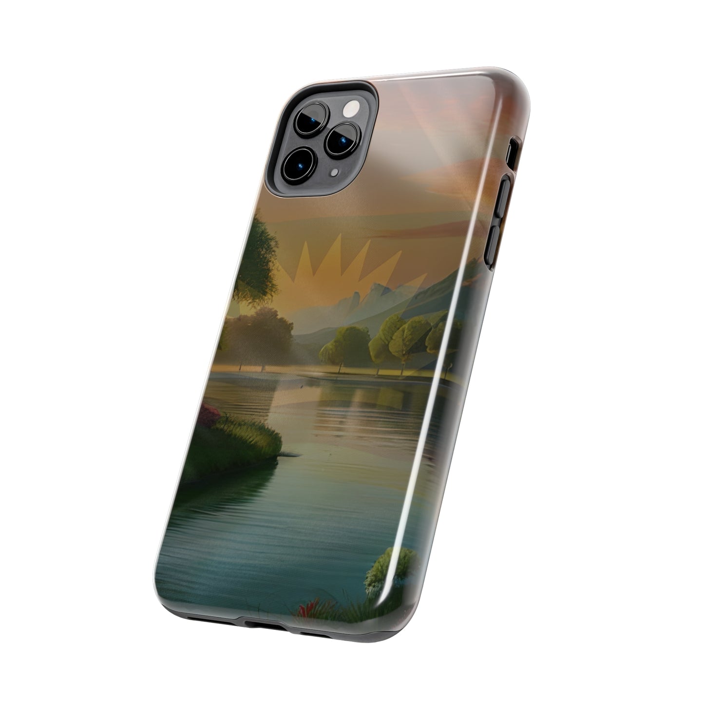 Neighborhood Pond, United States of Biafra - Tough iPhone Cases (iPhone 7, 8, X, 11, 12, 13, 14, 15)