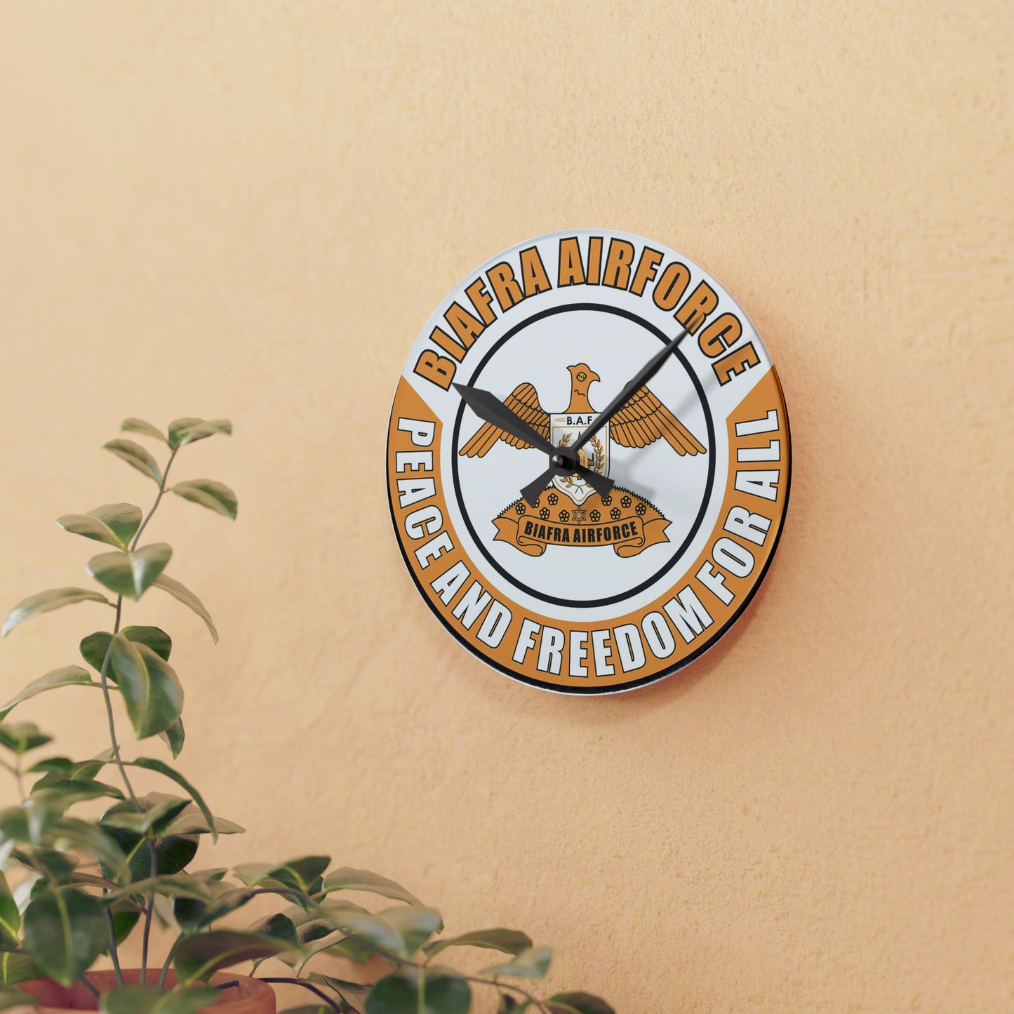 Biafra Air Force Acrylic Wall Clock