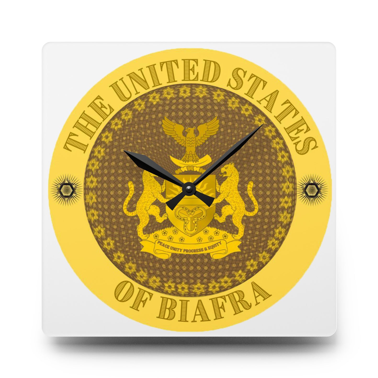 United States of Biafra Acrylic Wall Clock
