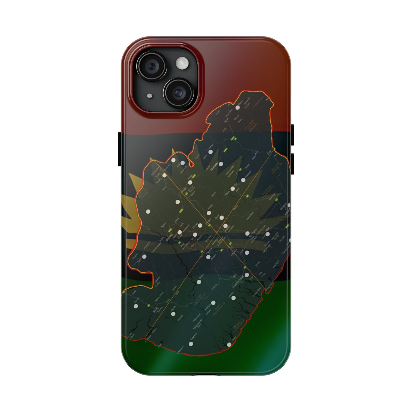 United States of Biafra Map - Tough iPhone Cases (iPhone 7, 8, X, 11, 12, 13, 14, 15)