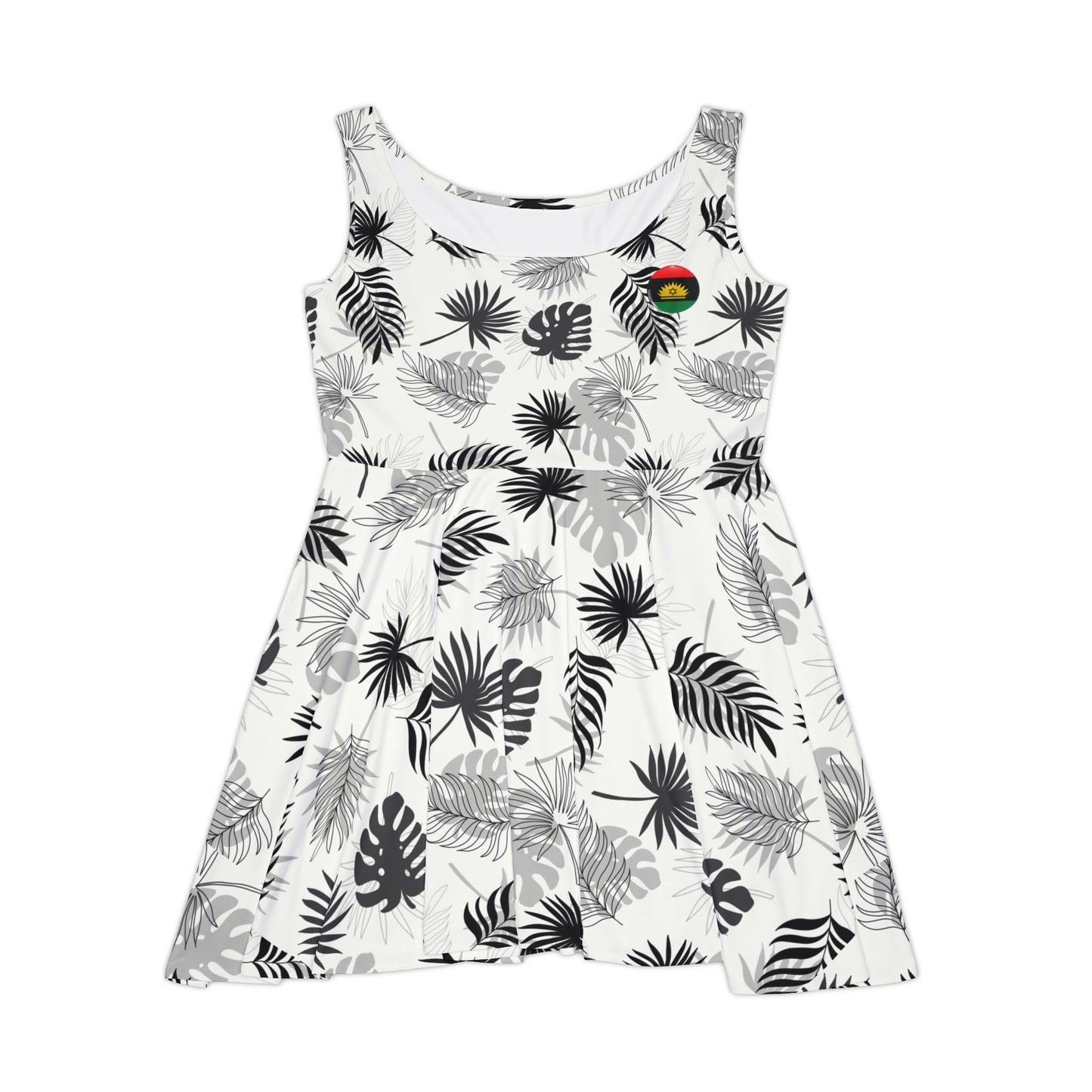 Black Leaves Women's Skater Dress (USA)