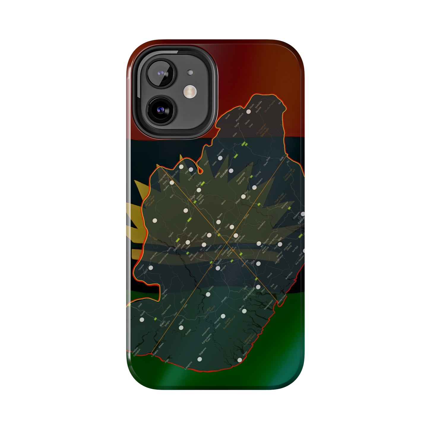 United States of Biafra Map - Tough iPhone Cases (iPhone 7, 8, X, 11, 12, 13, 14, 15)