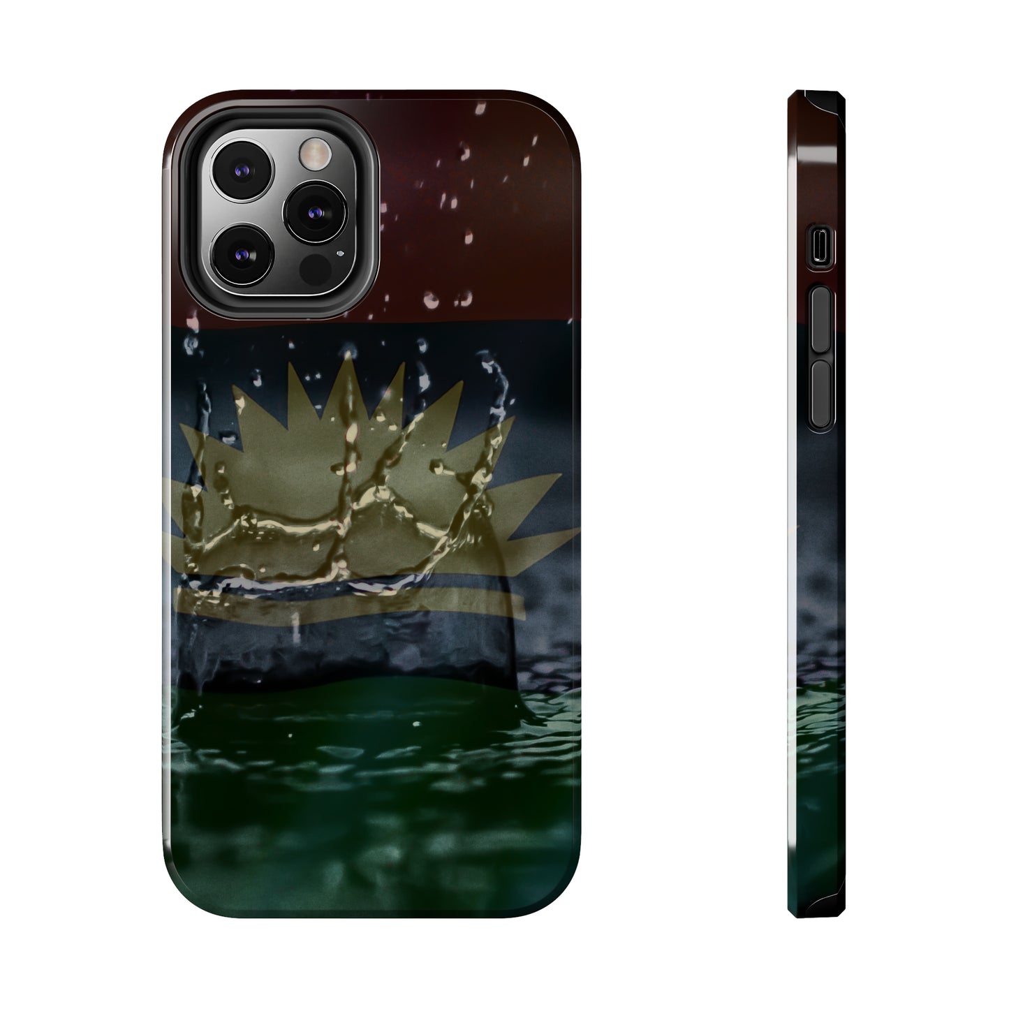Rain Droplets, United States of Biafra - Tough iPhone Cases (iPhone 7, 8, X, 11, 12, 13, 14, 15)