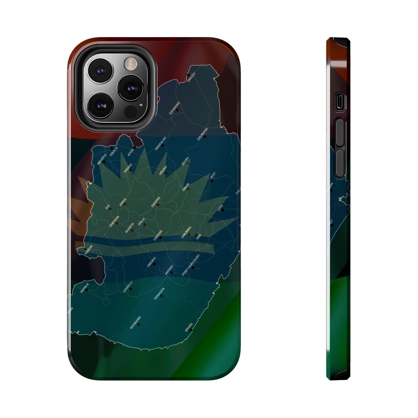 United States of Biafra Map Plain - Tough iPhone Cases (iPhone 7, 8, X, 11, 12, 13, 14, 15)