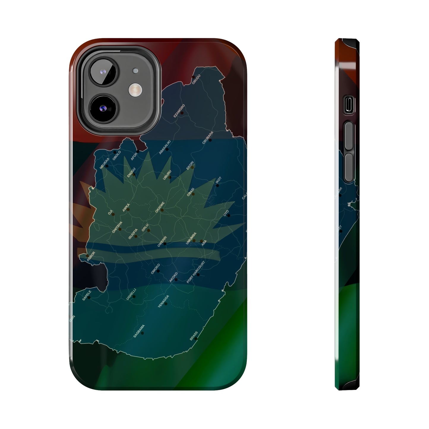 United States of Biafra Map Plain - Tough iPhone Cases (iPhone 7, 8, X, 11, 12, 13, 14, 15)