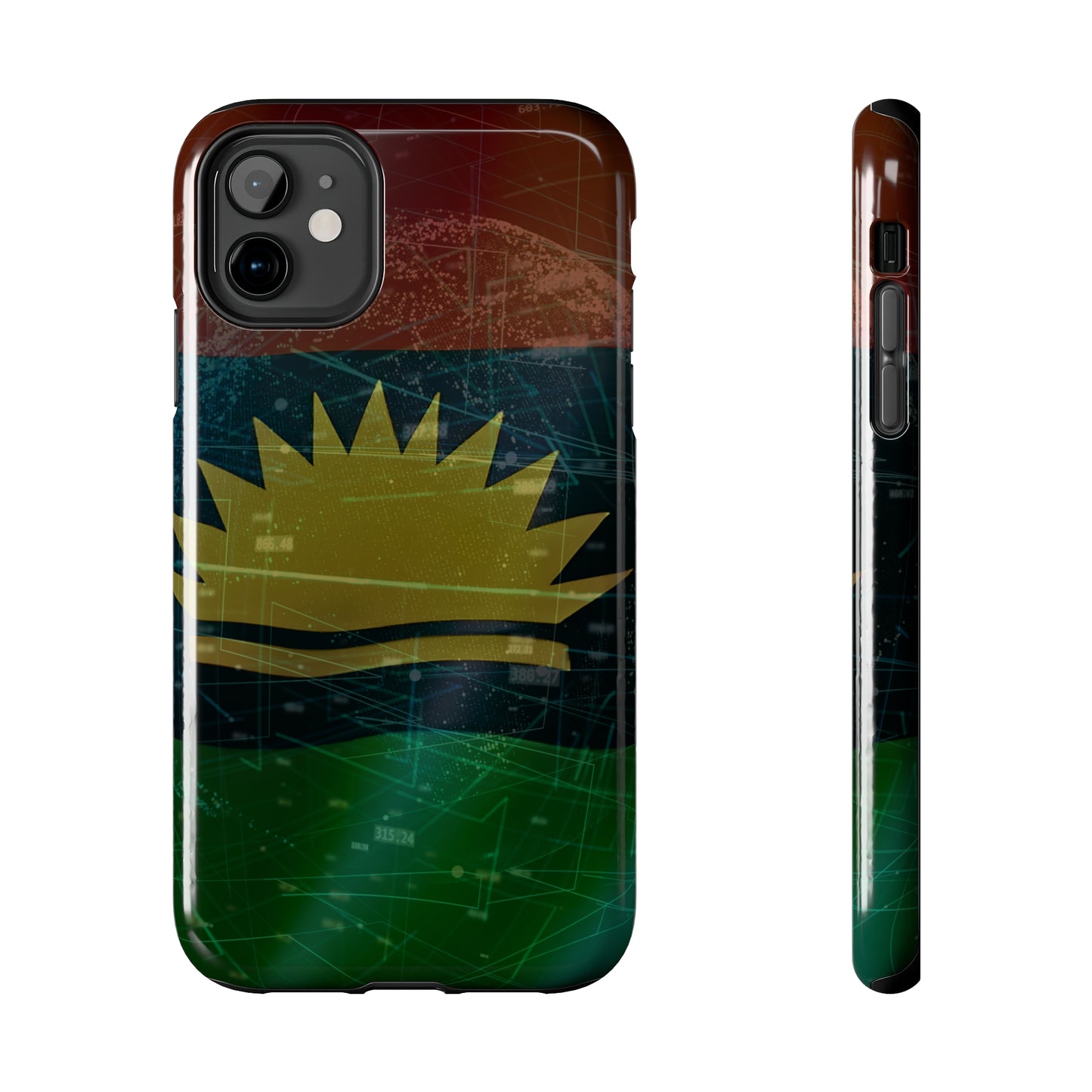 Coordinate Expression. United States of Biafra - Tough iPhone Cases (iPhone 7, 8, X, 11, 12, 13, 14, 15)