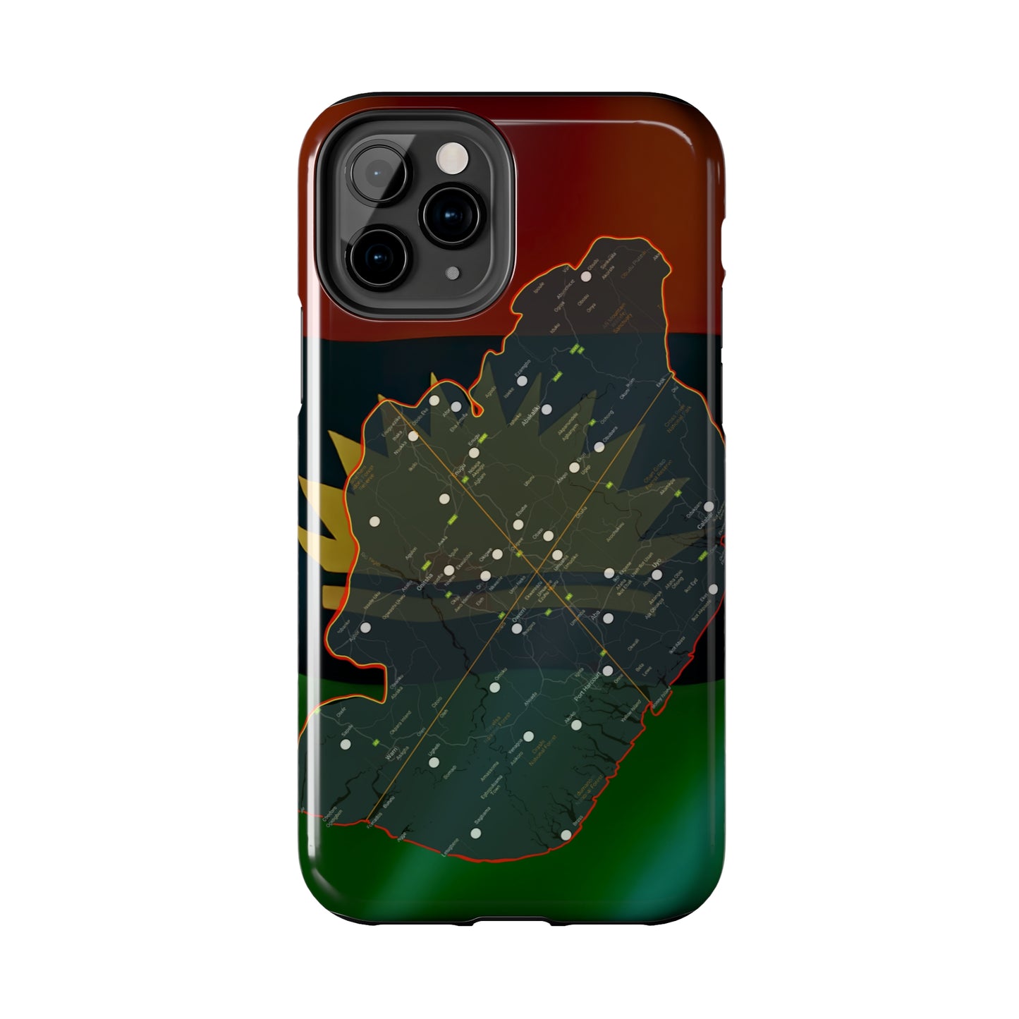 United States of Biafra Map - Tough iPhone Cases (iPhone 7, 8, X, 11, 12, 13, 14, 15)
